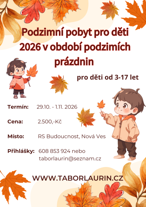Podzimní pobyt pro děti 3-17 let